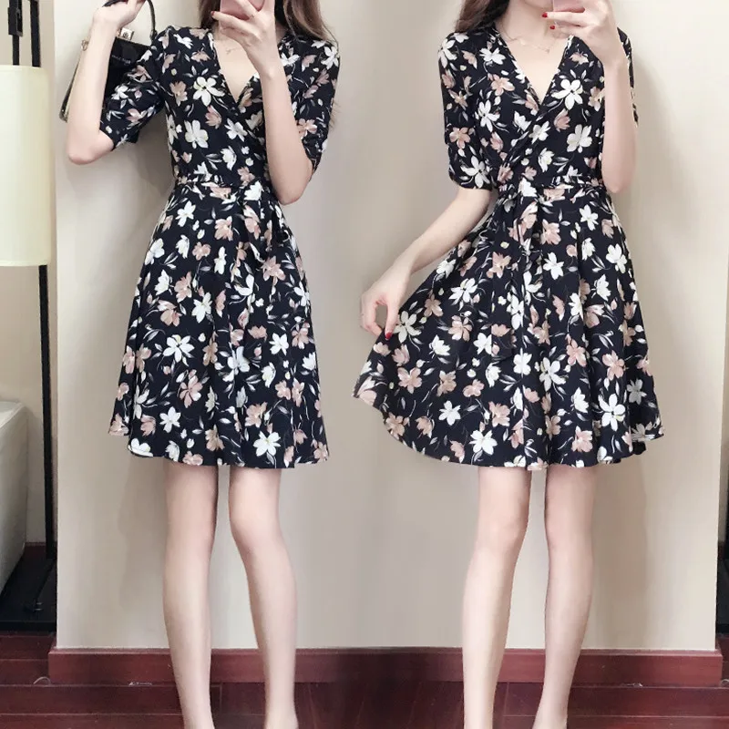 Женские Платья с цветочным принтом летнее платье для женщин Vestido сексуальная
