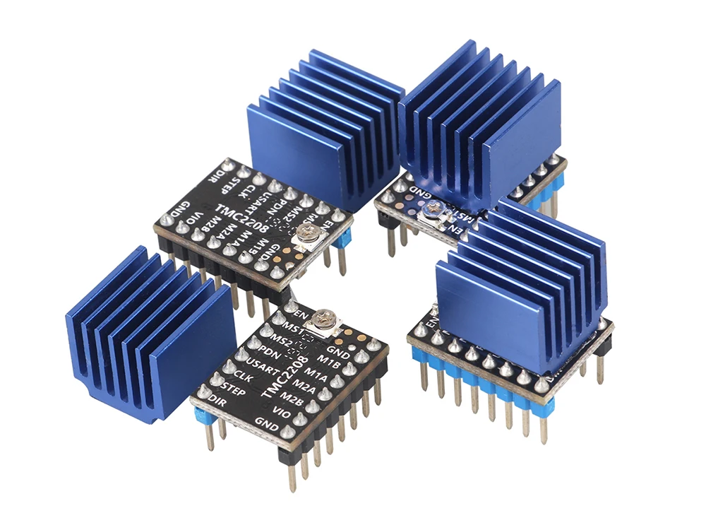 LERDGE 3d части принтера 4 шт. Stepstick TMC2208 шаговый двигатель супер тихий с новыми радиаторами заменить TMC2100