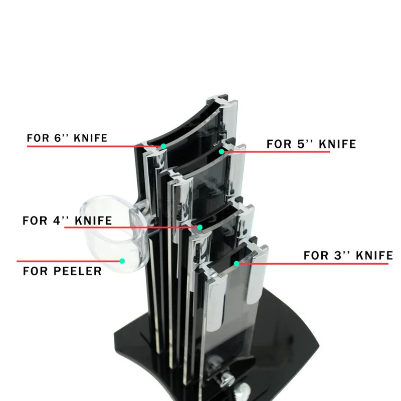 Высококачественный акриловый держатель ножей набор из 5 предметов подставка для