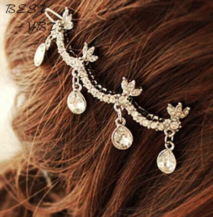 Женская заколка для волос с кисточками украшенная кристаллами в Корейском стиле