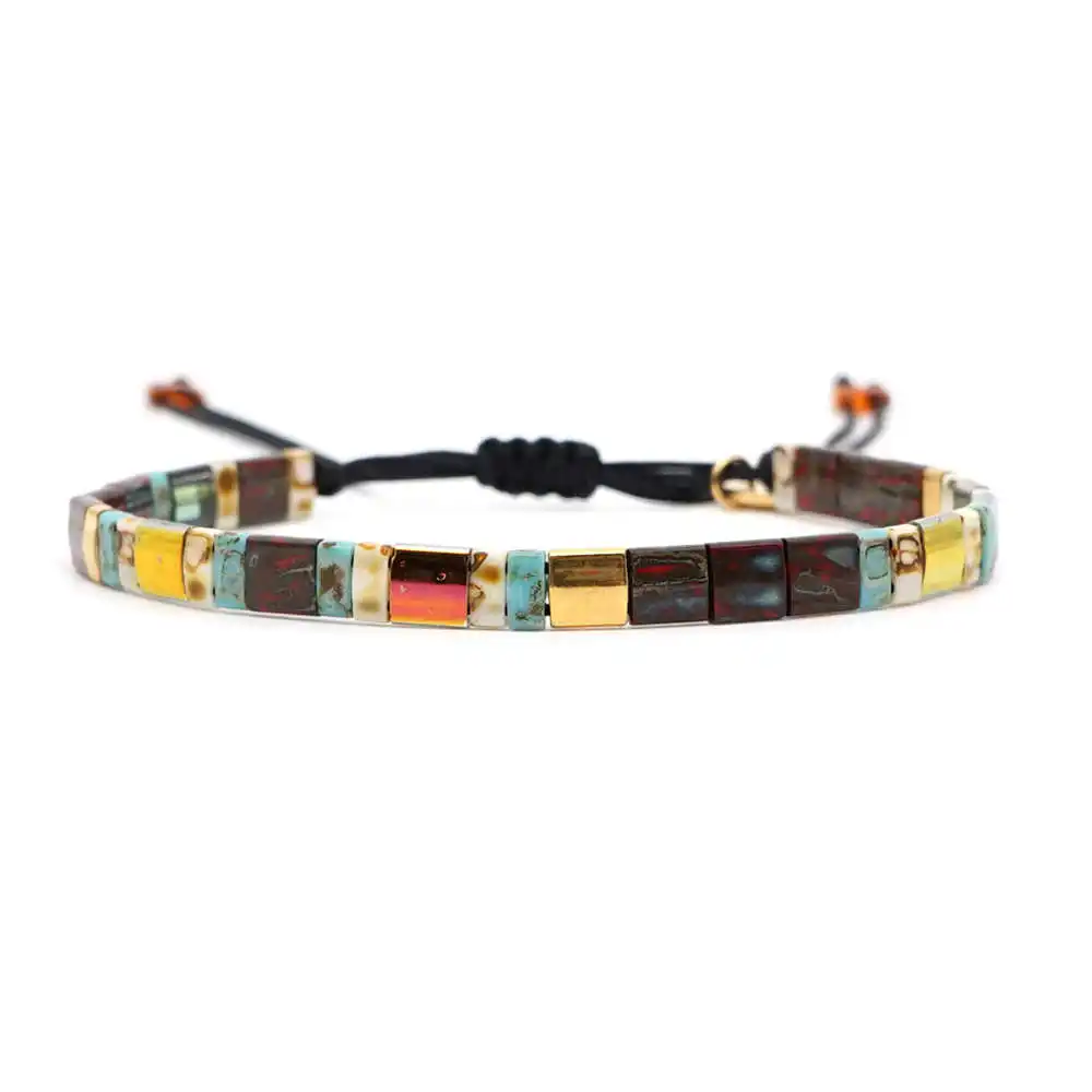 MI-B190125A Go2boho Тила бусы браслет Миюки Браслеты Женские богемные летние пляжные ювелирные изделия Pulseira Mujer Мода Дружба подарок - Окраска металла: MI-B190125A