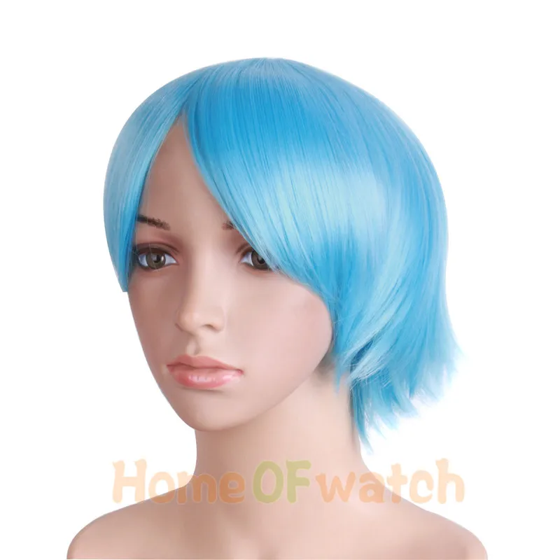 MapofBeauty 1" короткие прямые волосы Черный Коричневый Золотой Зеленый Фиолетовый Синий Красный косплей парик синтетические термостойкие волосы