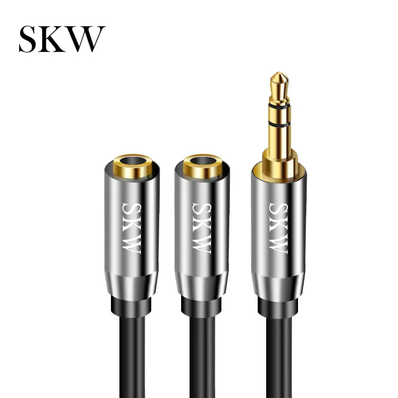 SKW AUX аудио кабель 1 до 2 двойной Y Splitter мужчин и женщин для Xiaomi наушники iPhone