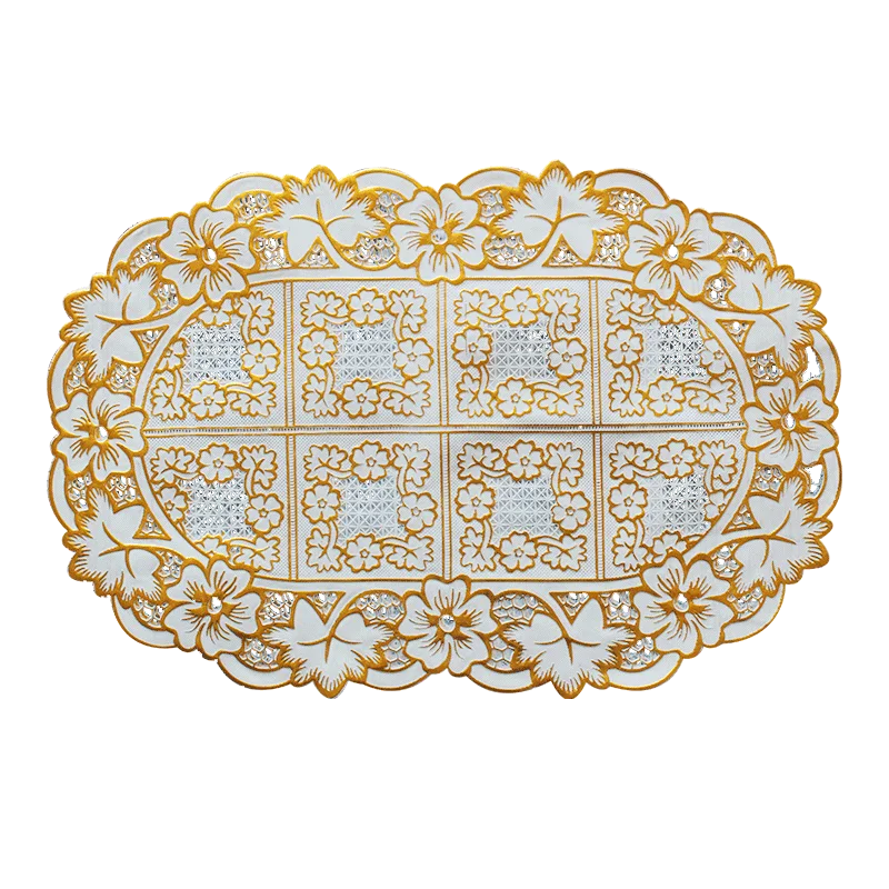 2 шт. в европейском стиле ПВХ горячие золотые чашки pad Жаростойкие салфетки для