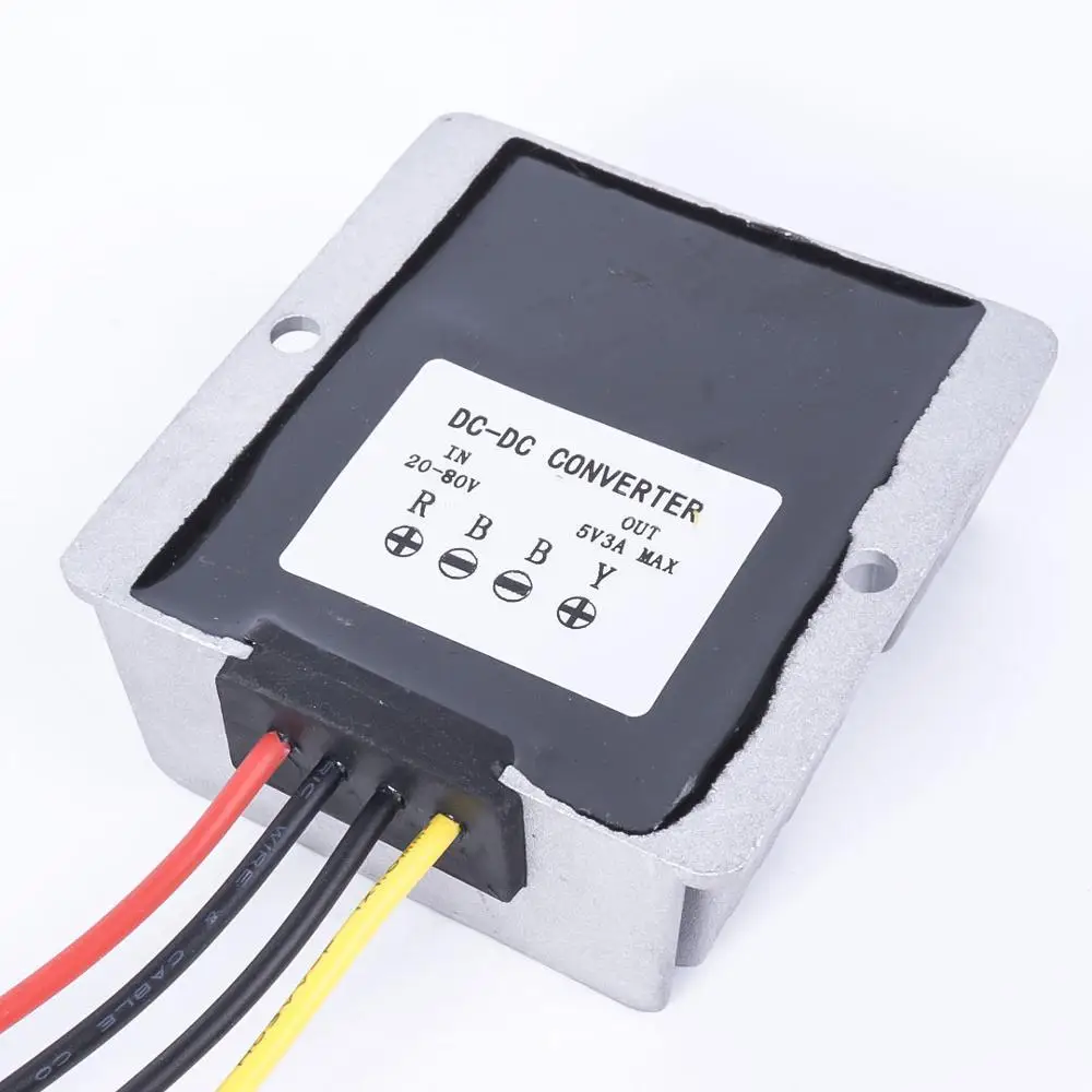 Водонепроницаемый понижающий преобразователь постоянного тока 20-80 в 5 3A 5A 8A