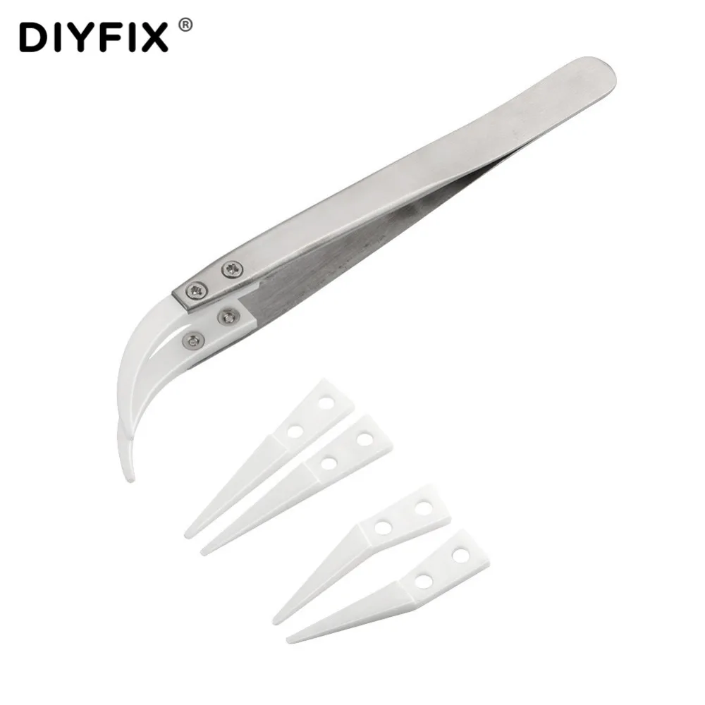 DIYFIX керамические щипцы антистатические ESD пинцеты для электронных сигарет с