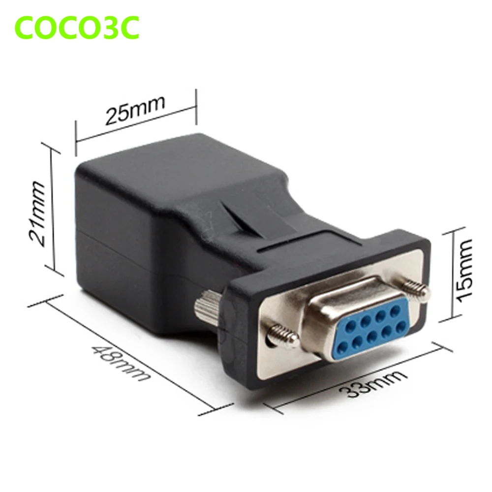 9-контактный разъем мама RS232 к разъему RJ45 карта COM-порт адаптеру порта LAN Ethernet |