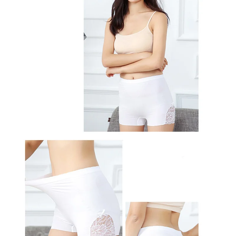 Женские кружевные леггинсы однотонные с высокой эластичной резинкой на талии 2019