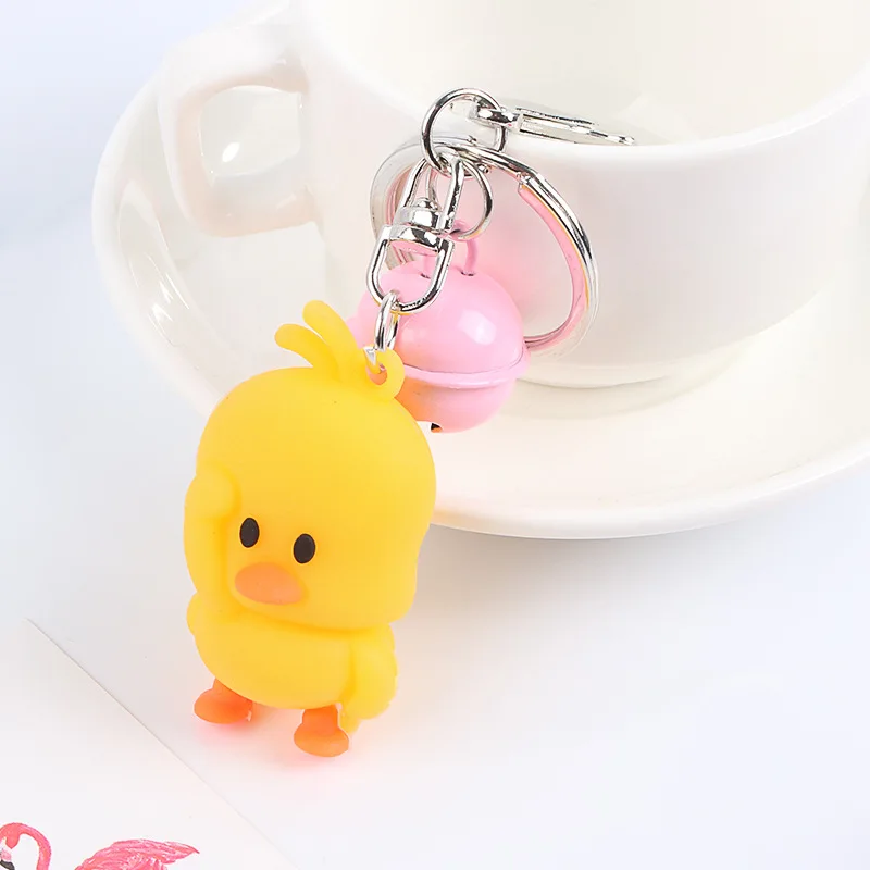 Милый маленький брелок для ключей с желтой уткой танцующей новинка 2019