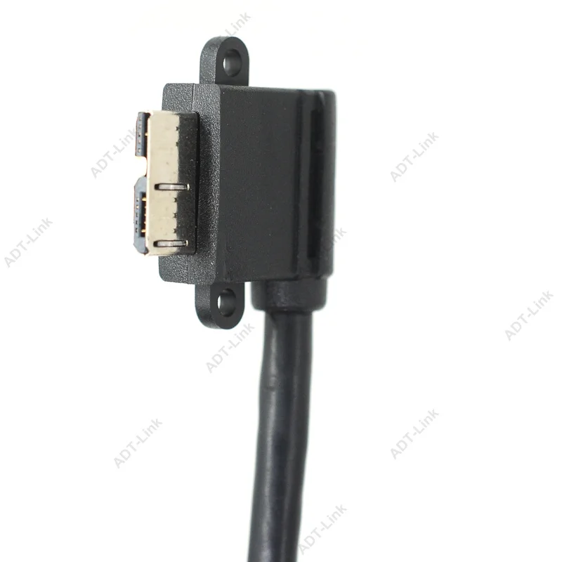 Кабель адаптер USB 3 0 25 см черный правый левый нижний угол тип A штекер Micro B Угловой