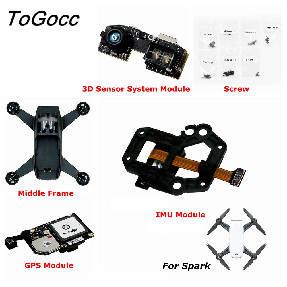 DJI Spark IMU модуль корпус средняя рамка GPS Плата 3D сенсор система Винт Дрон запасные