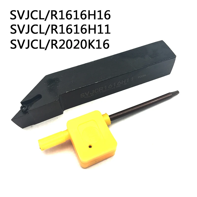 

1PC SVJCL1616H16 SVJCR1616H16 SVJCL1616H11 SVJCR1616H11 SVJCL2020 SVJCR2020K16 External Turning Tool Holder CNC Cutting Tools