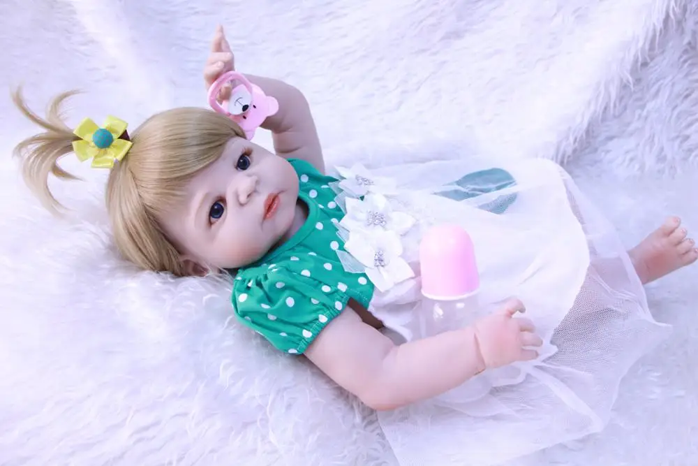 NPK 22 &quotbebes reborn girl Поддельные Детские целые силиконовые куклы baby могут войти в воду