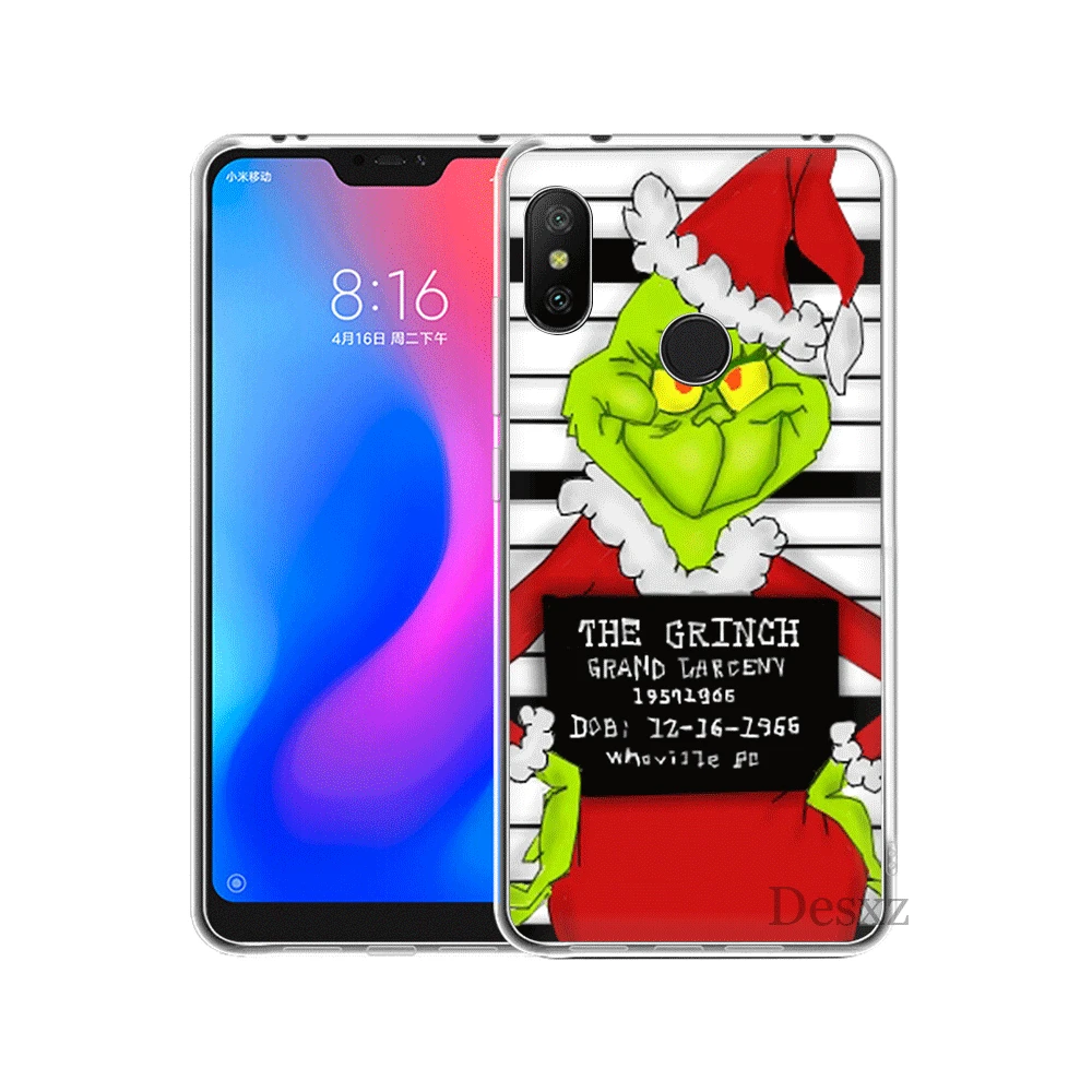 Чехол для телефона для Xiaomi Redmi 3S 3 4A 4X5 5A 5 6plus 6A S2 7 экшн-камеры Go Pro зеленый Гринч рождественские Жесткий pc Защитная крышка