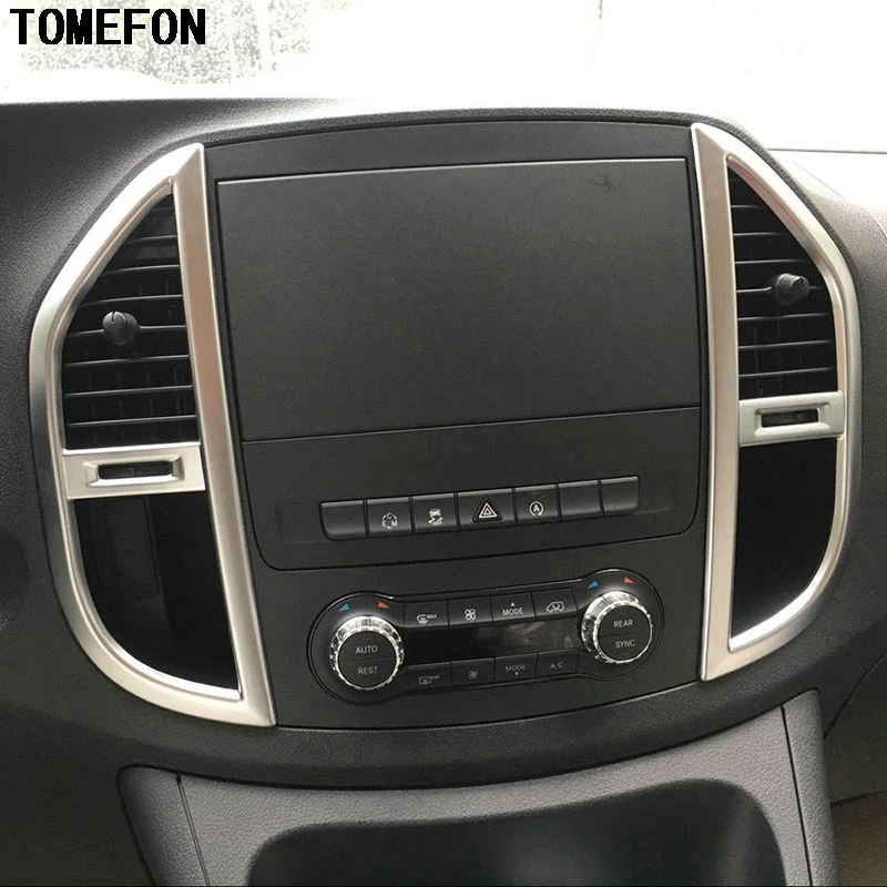 Матовая Внутренняя средняя консоль из АБС пластика для Mercedes Benz Vito W447 2014 2017 Крышка