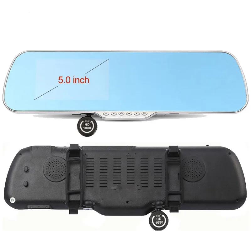 Ecartion 5&quot Car DVR GPS Navigation Wifi Android Full HD 1080P Camera Dual Lens Parking Rearview Mirror Video Recorder - купить по