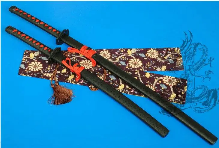 S5105 Аниме HAKUOUKI OKITA SOUJI SHINSENGUMI KITAN SWORD LOT 2 Вт/черные ножны и красный шнур 41 1 &quot31 6&quot |