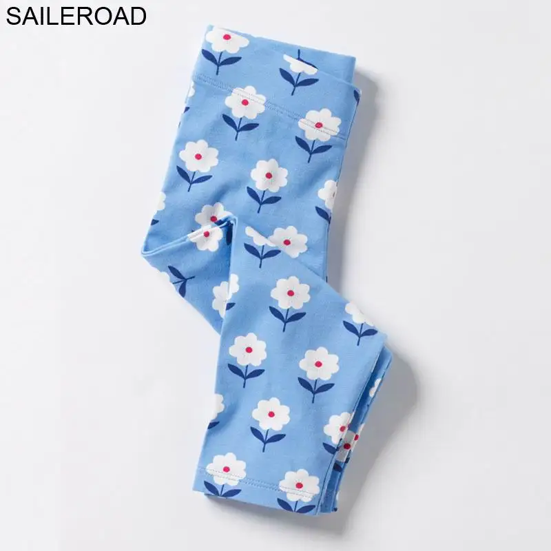 Осенние леггинсы SAILEROAD для девочек 2 7 лет Enfant детские штаны с цветочным принтом