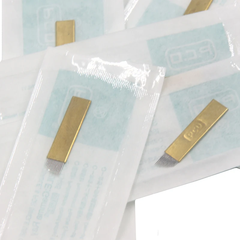 50 шт. иглы для татуажа бровей 14 пин|microblading needles|needles for permanent makeupmakeup needles |