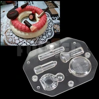 diy 3d cosmetic kit shape chocolate molds baking polycarbonate chocolate making candy mold pastry wedding cake decoration tools