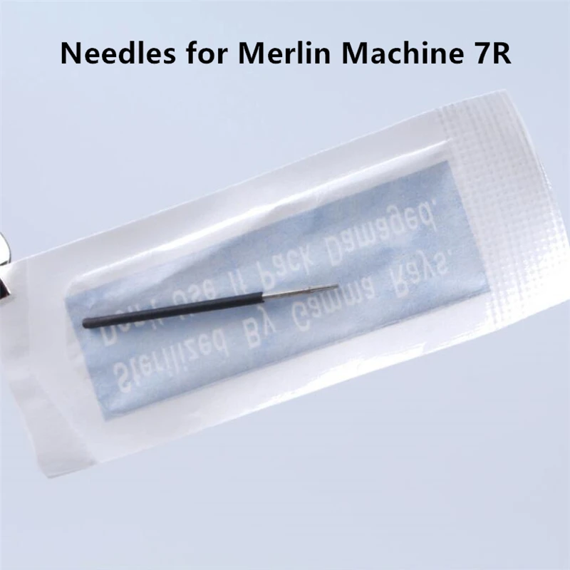 

50Pcs 7R Tattoo Needle 7-Prong Round Card Needles For Merlin Machine Permanent Munsu Makeup Accessories Beauty Supplies