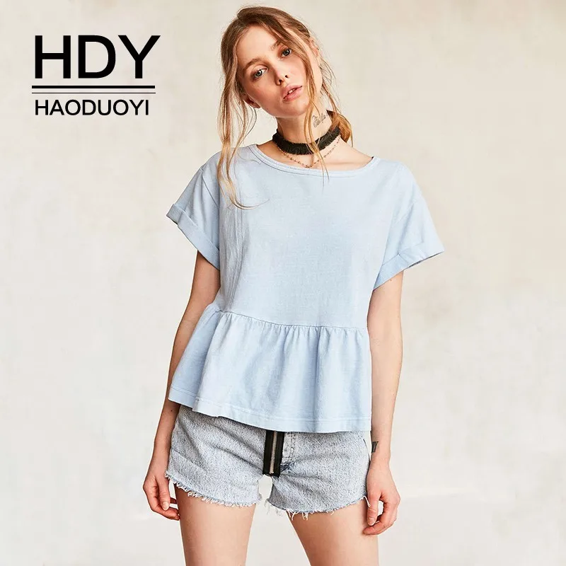 Рубашка-кукла HDY Haoduoyi простая строчка в европейском и американском стиле с