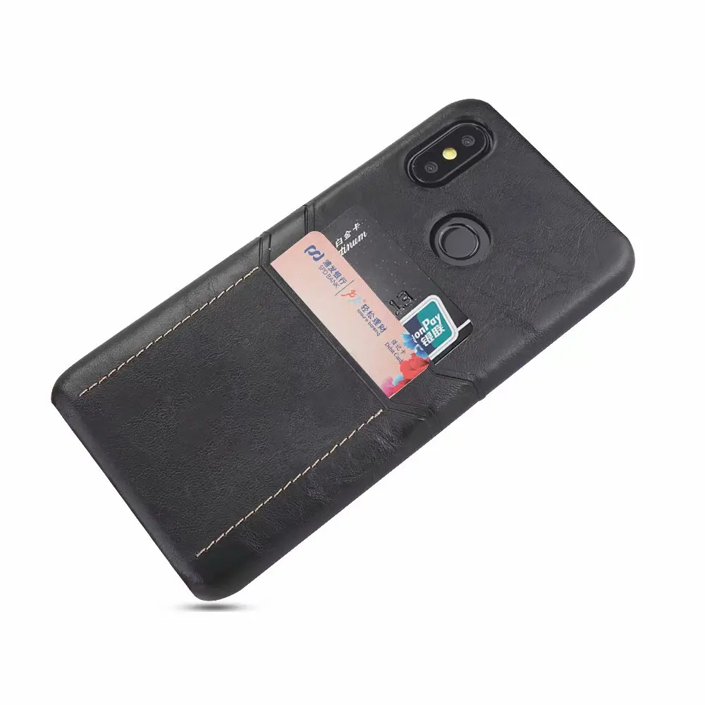 Кожаный чехол для Xiaomi Mi 8 SE Explorer 6X A2 5X A1 Redmi 5 Plus Note Pro с 2 слотами карт матовая задняя