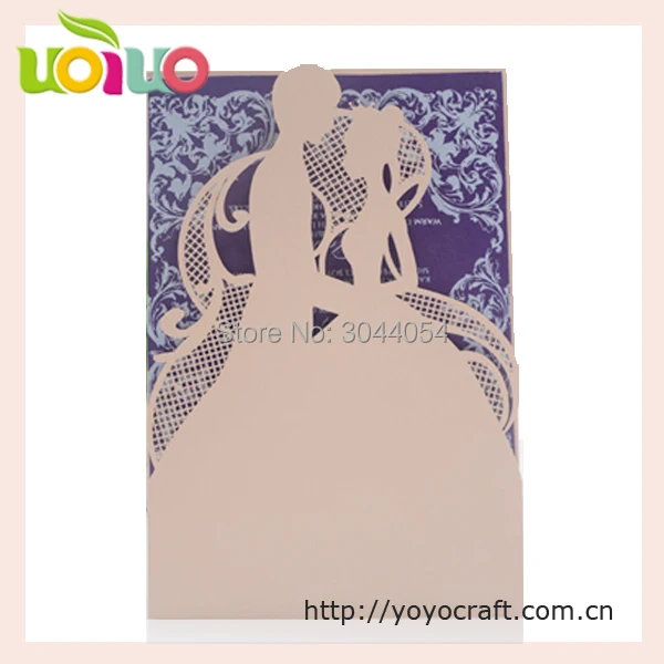 50 шт. Модные свадебные пригласительные открытки для невесты жениха лазерная