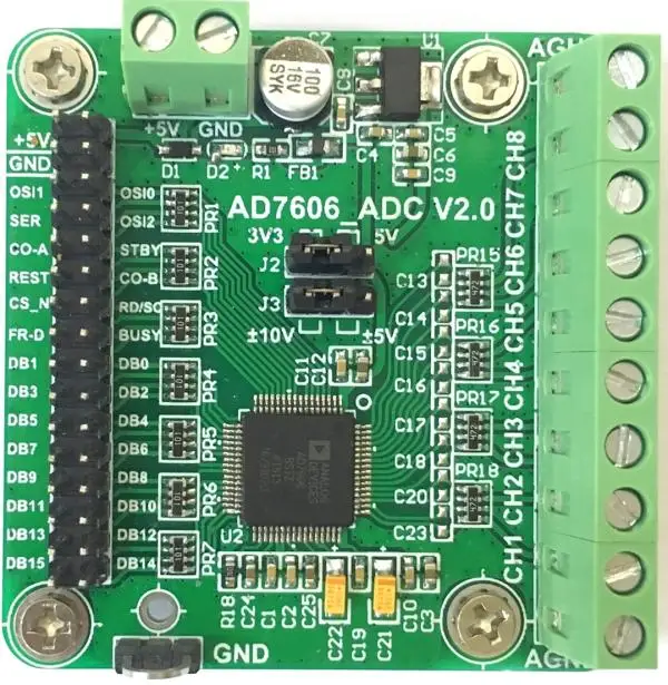AD7606 Module Data Acquisition 16 Bit ADC 8 Way Synchronous Sampling Frequency 200kSPS | Бытовая техника
