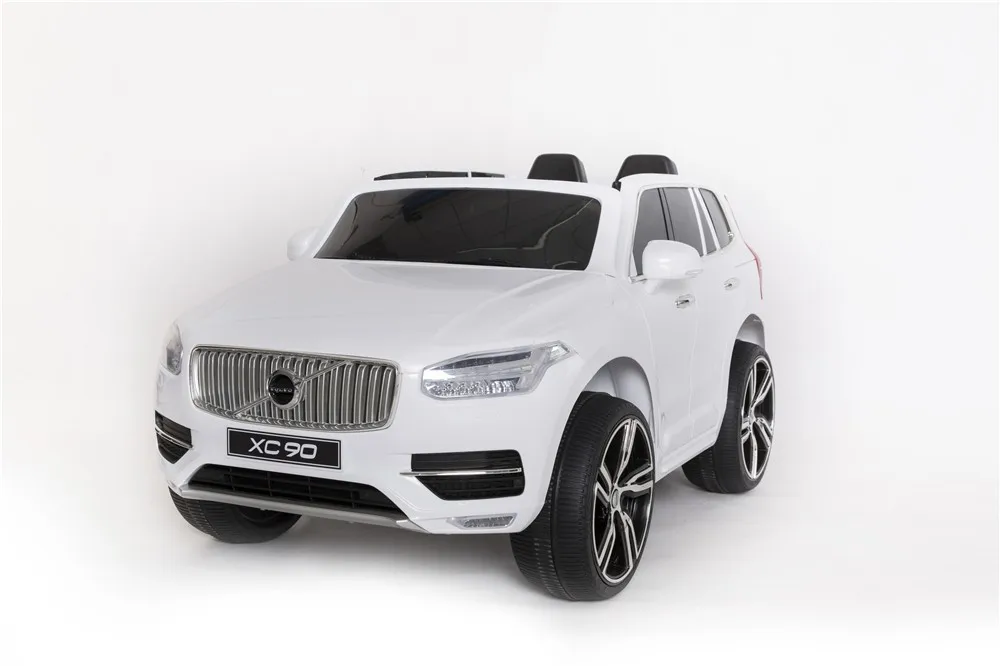 Volvo Лицензия XC90 электрическая езда на автомобилях для детей rc с ручкой для переноски кожаное сиденье