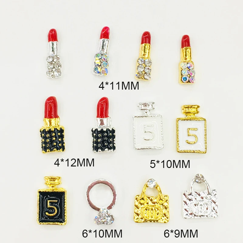 LEMAX совмещенные Товарные/коробка 3D сплава Nail Art Украшение Стразы Сумочка с