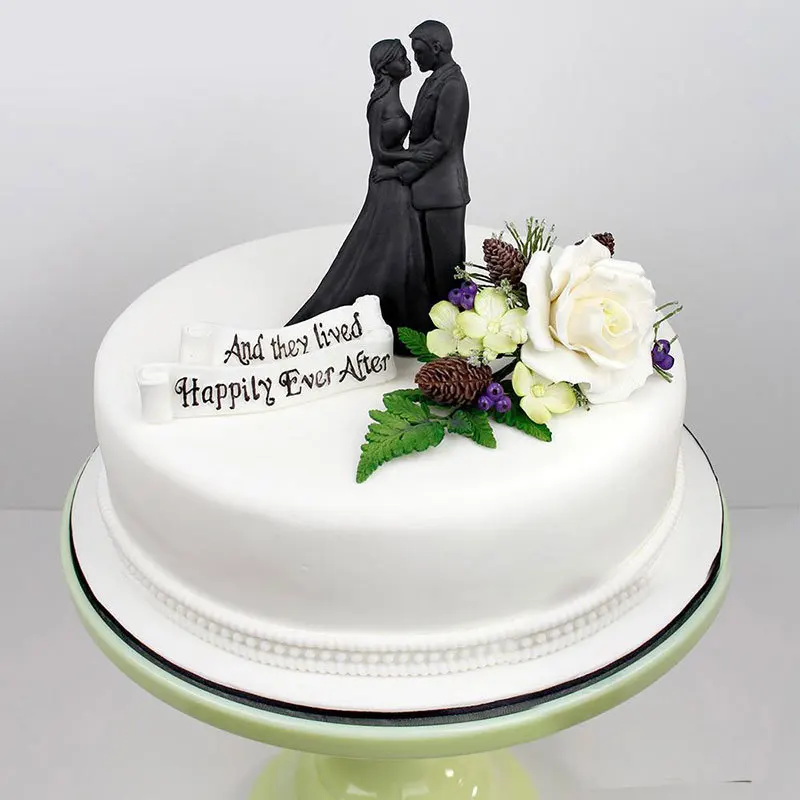 Mujiang Свадебная силиконовая форма для невесты и жениха торта с каймой |