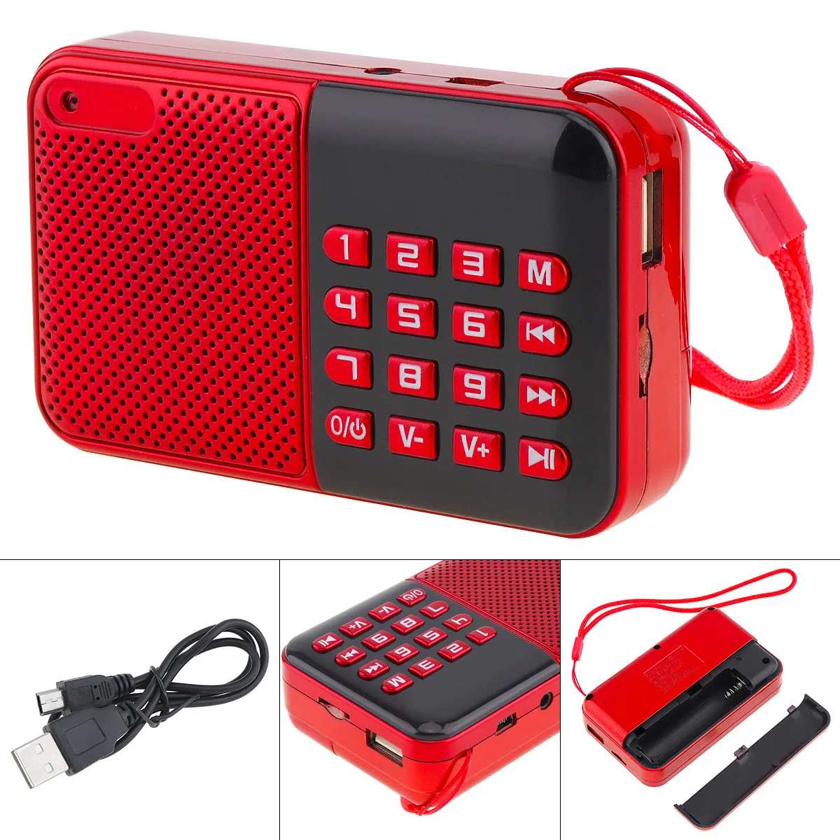 Портативный mp3 плеер E16 портативная мини стереоколонка с аудиокартой FM радио