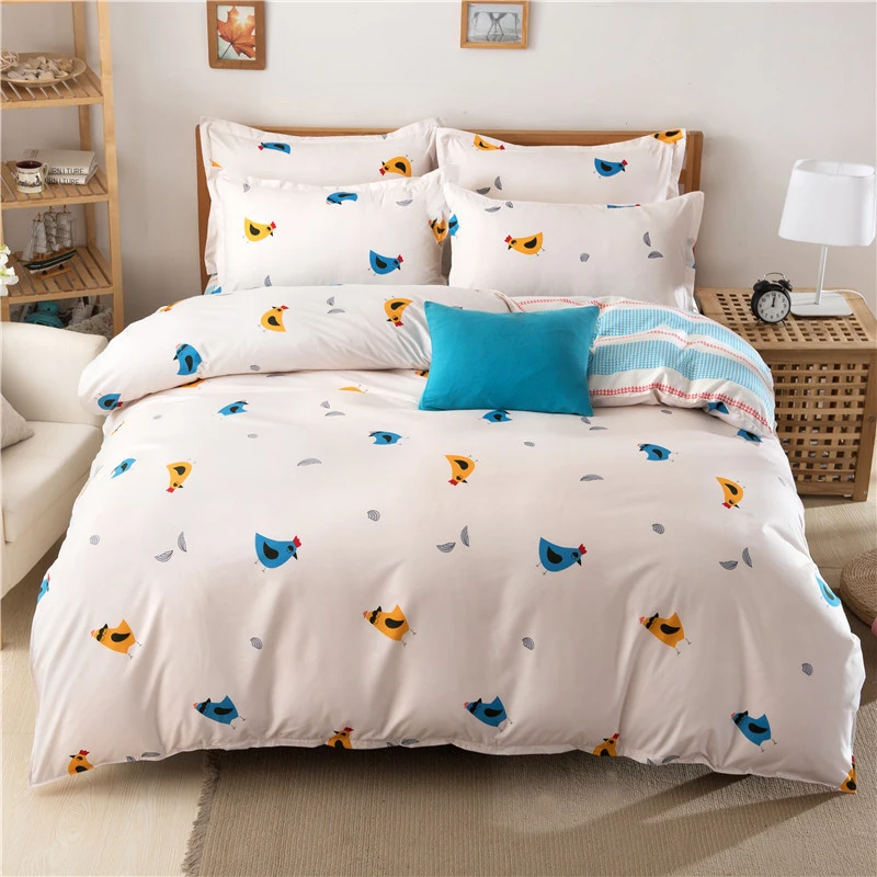 Комплект постельного белья из 3/4 предметов мягкого хлопка|Пододеяльник| |