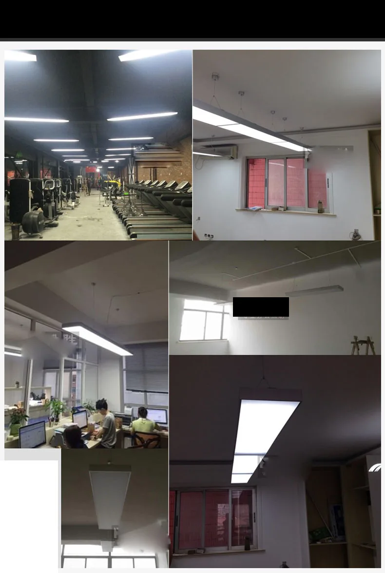 Офисные люстры светодиодные простые современные длинные светильники для офиса