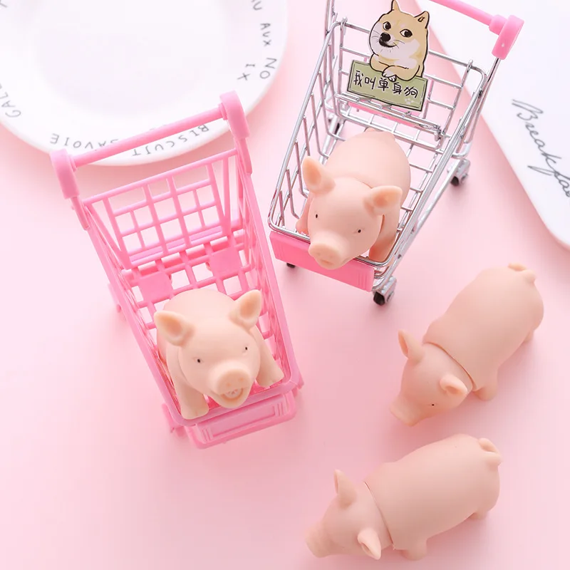 3 шт. мультяшная мини свинья японская симпатичная маленькая розовая антистресс