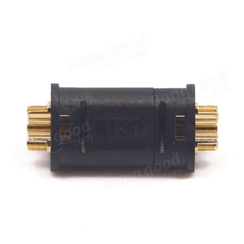 Штепсельная вилка типа банан Amass MT30 2 мм с тремя отверстиями черная штепсельная и