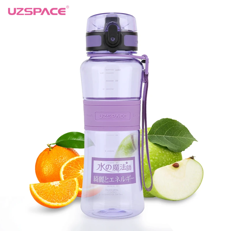 UZSPACE Infuser бутылка воды Откидной герметичной крышкой с одним нажатием открыть-нетоксичные BPA бесплатно и экологичный Тритан Co-поли