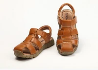 new 4 color designs boys soft leather sandals boys summer leisure soft sole genuine leather beach sandals drop shipping
