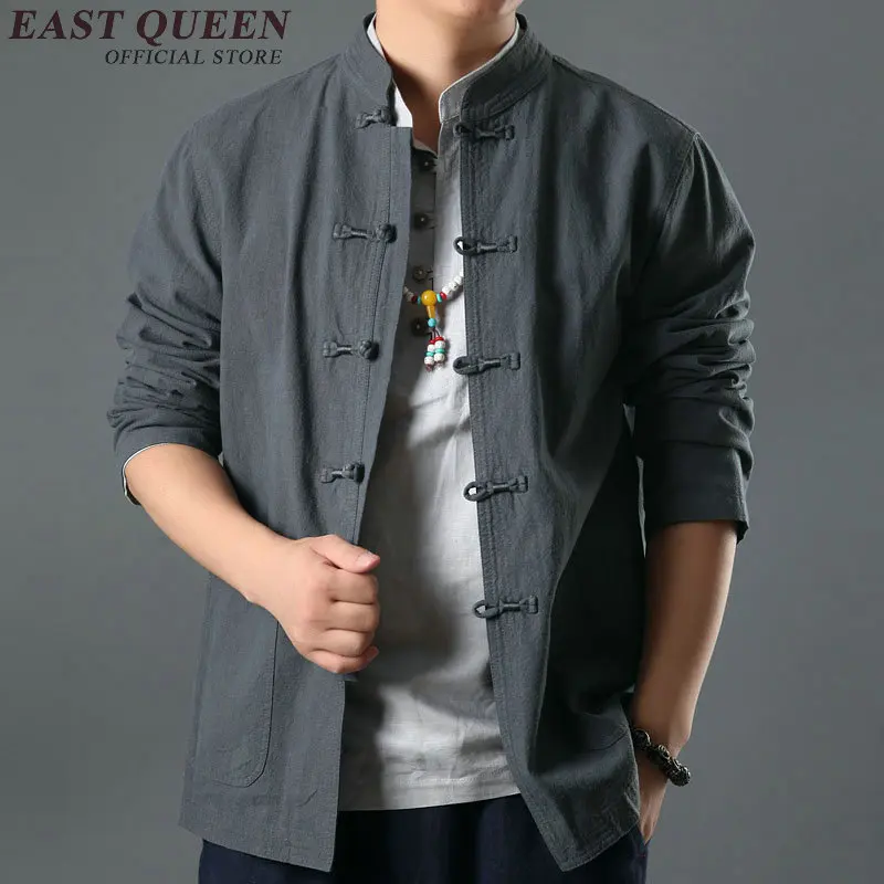 Китайский новогодний костюм Мужская рубашка Кунг фу тайчи дзен танчжуан