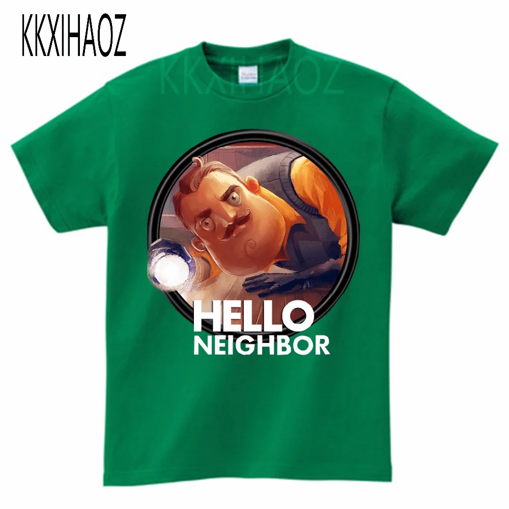 Женская модная игровая футболка для подростков летние футболки в стиле Hello Neighbor