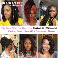 Black Pearl Brazilian Remy Hair Afro kinky Curly Bulk Human Hair For Braiding 1 Bundle 50gpc Natural Color Braids Hair No Weft