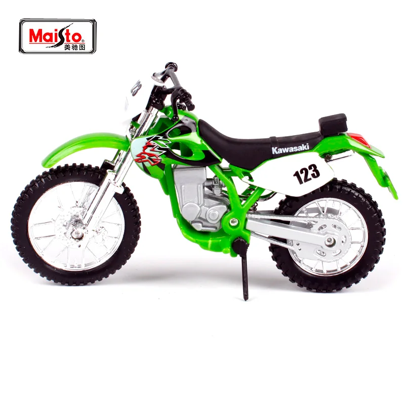 Maisto 1:18 green гоночный велосипед литье под давлением для Кавасаки KLX 250SR имитирующий