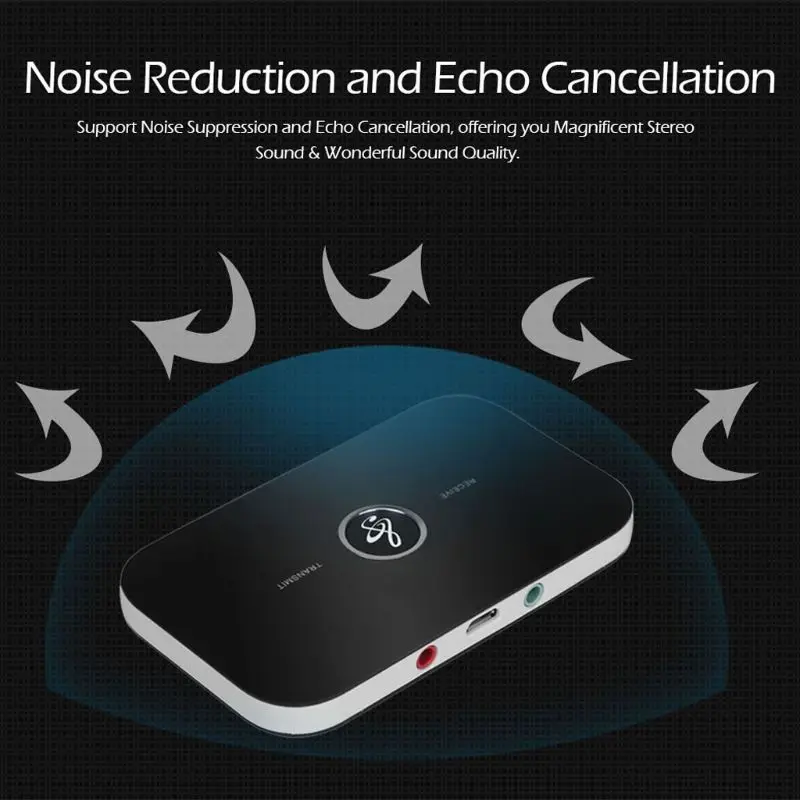 Приемник передатчик Bluetooth 2 в 1 беспроводной аудио музыкальный адаптер A2DP Aux для