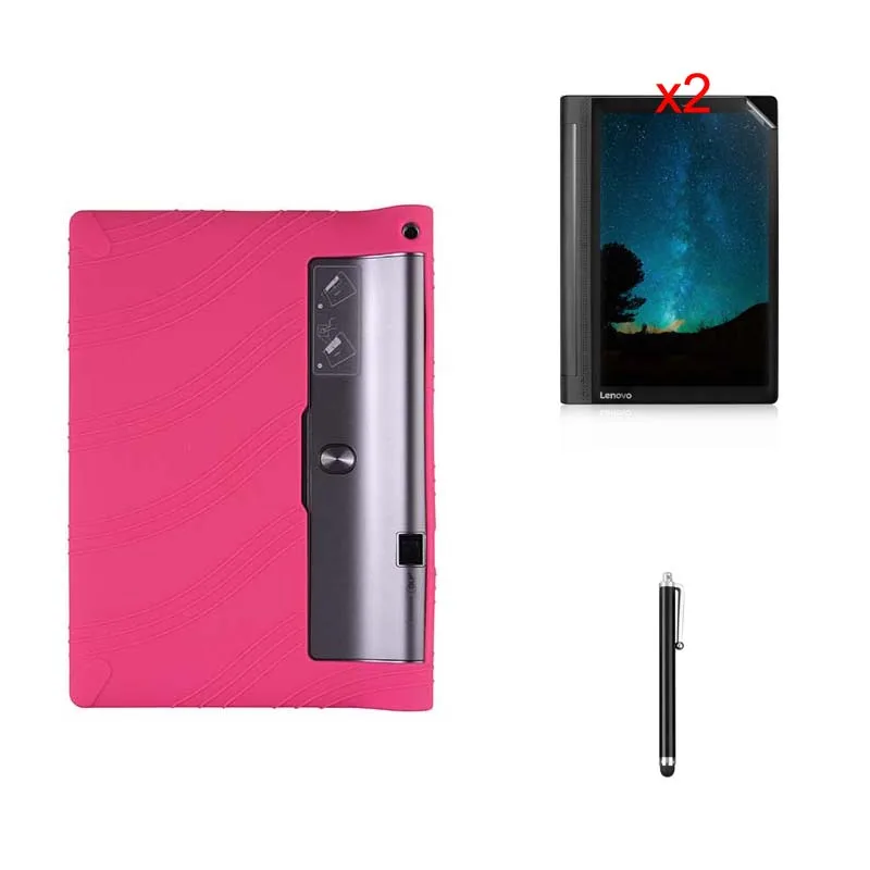 4 в 1 мягкий чехол умный силиконовый + 2 * Матовые пленки стилус для Lenovo YOGA Tab 3 Pro 10 X90