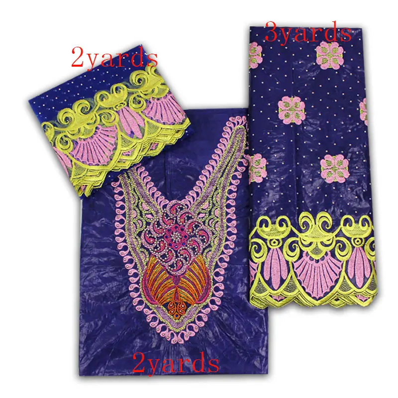 Getzner Brocade Bazin богатая ткань Африканский базин кружевная модный красный богатый с 2 ярдами кружева B17121201|bazin riche