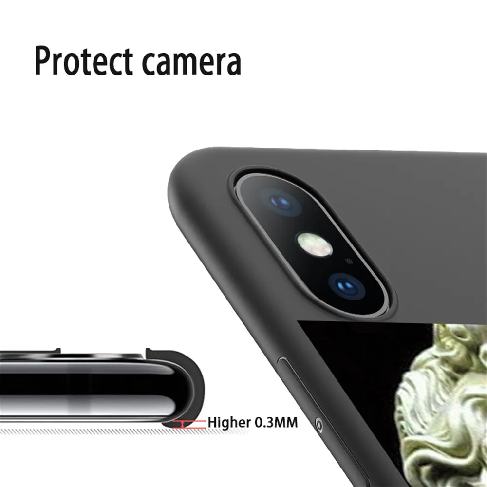 KJOEW для iPhone 11 Pro Max 6 6s 7 8 Plus X XR XS Max 5 5S SE чехол для телефона мультяшная статуя абстрактное искусство окрашенный Мягкий ТПУ чехол