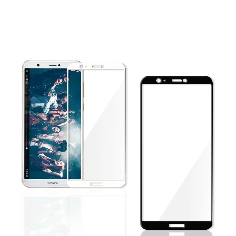 5D 9H Защита экрана для Huawei P Smart 7S Закаленное стекло пленка P20 lite pro черный