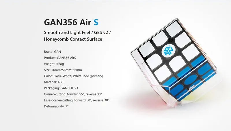Gan 356 Air S/Gan356 Air SM с магнитами скоростной куб AirSM/356 AirS 3x3 волшебный куб головоломка Обучающие игрушки Прямая поставка