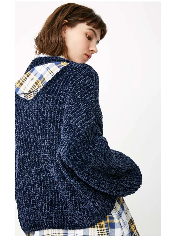 ONLY Women's See-through Loose Fit Batwing Sleeves Pullover knit Sweater |118313528